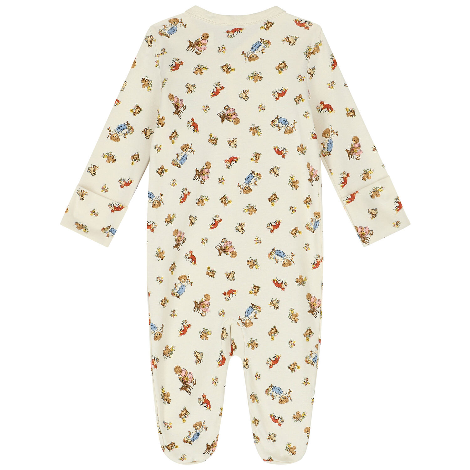 Baby Girls Ivory Polo Bear Babygrow, 1, hi-res