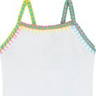 مايوه سباحة أبيض للبنات, 1, hi-res