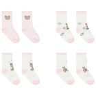 Baby Girls Pink & White Socks ( 4-Pack ), 4, hi-res