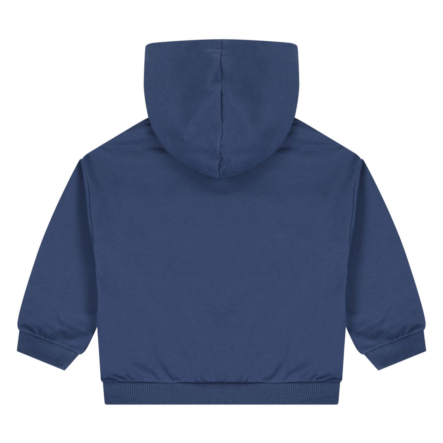 Younger Boys Blue Hooded Zip Up Top, 1, hi-res