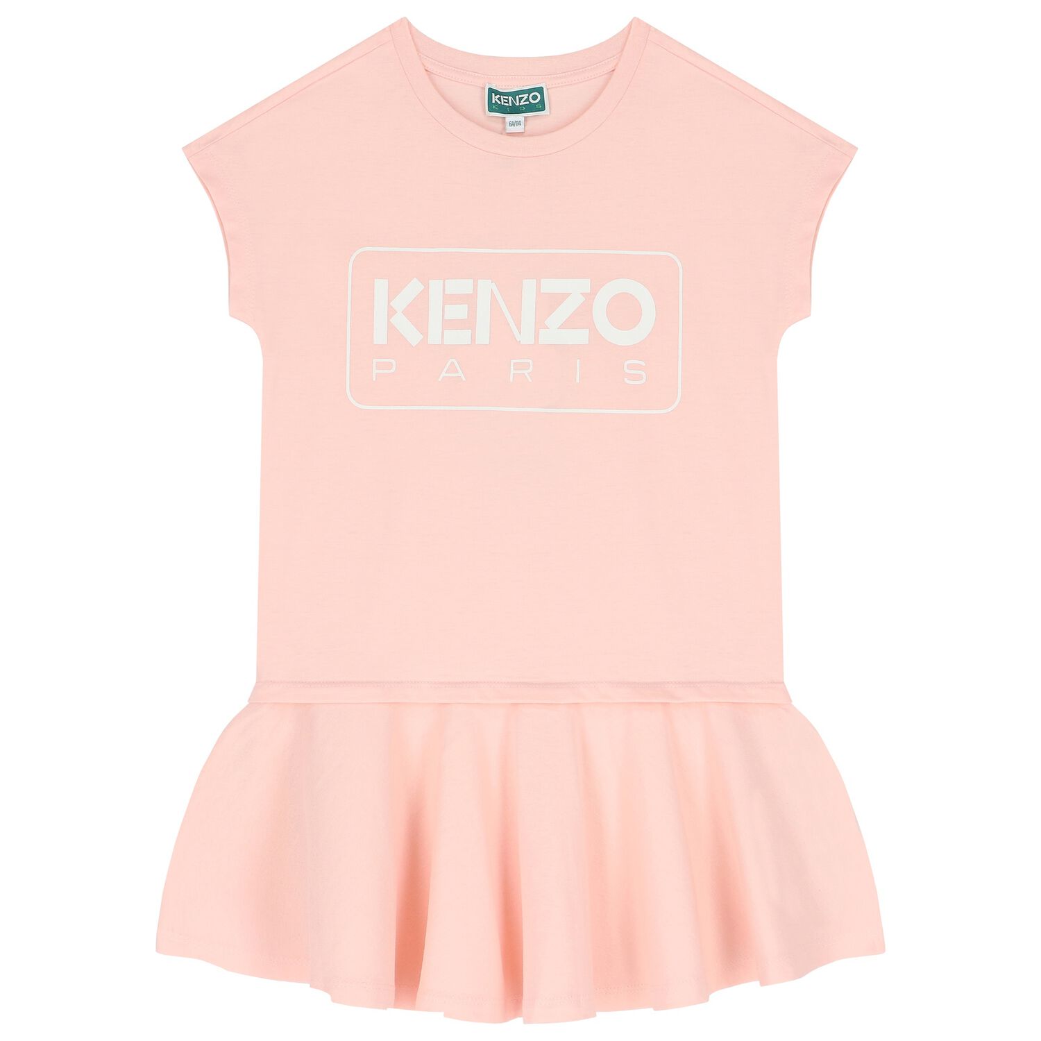 فستان بنات بالشعار باللون الوردي, 1, hi-res image number null