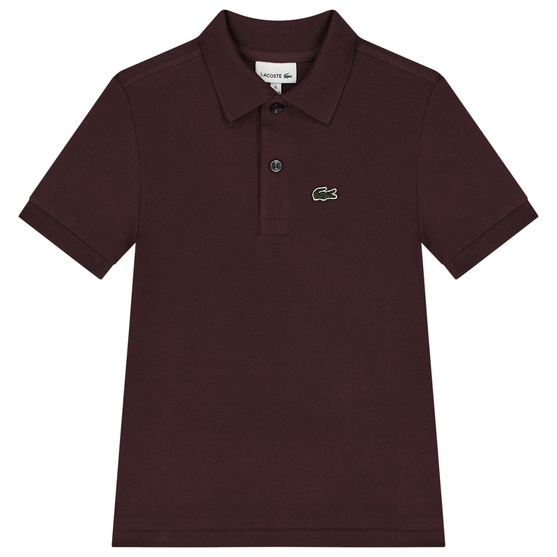 Lacoste Boys Burgundy Logo Polo Shirt Junior Couture UAE