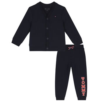 Baby Boys Navy Blue Logo Tracksuit