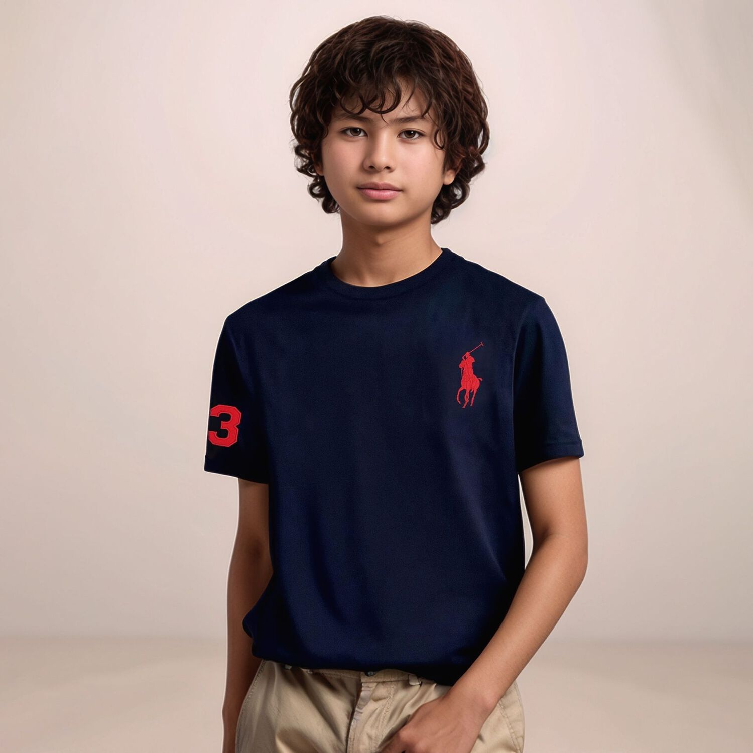 Boys Navy Logo T-Shirt, 1, hi-res image number null