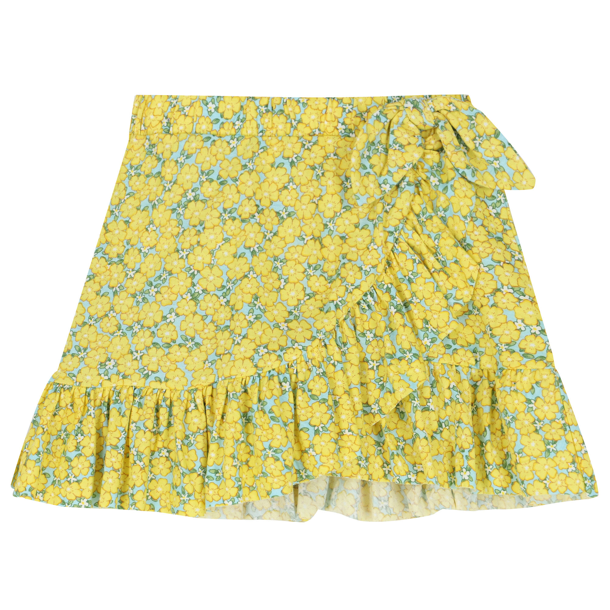 Bella mini flower yellow deals skirt