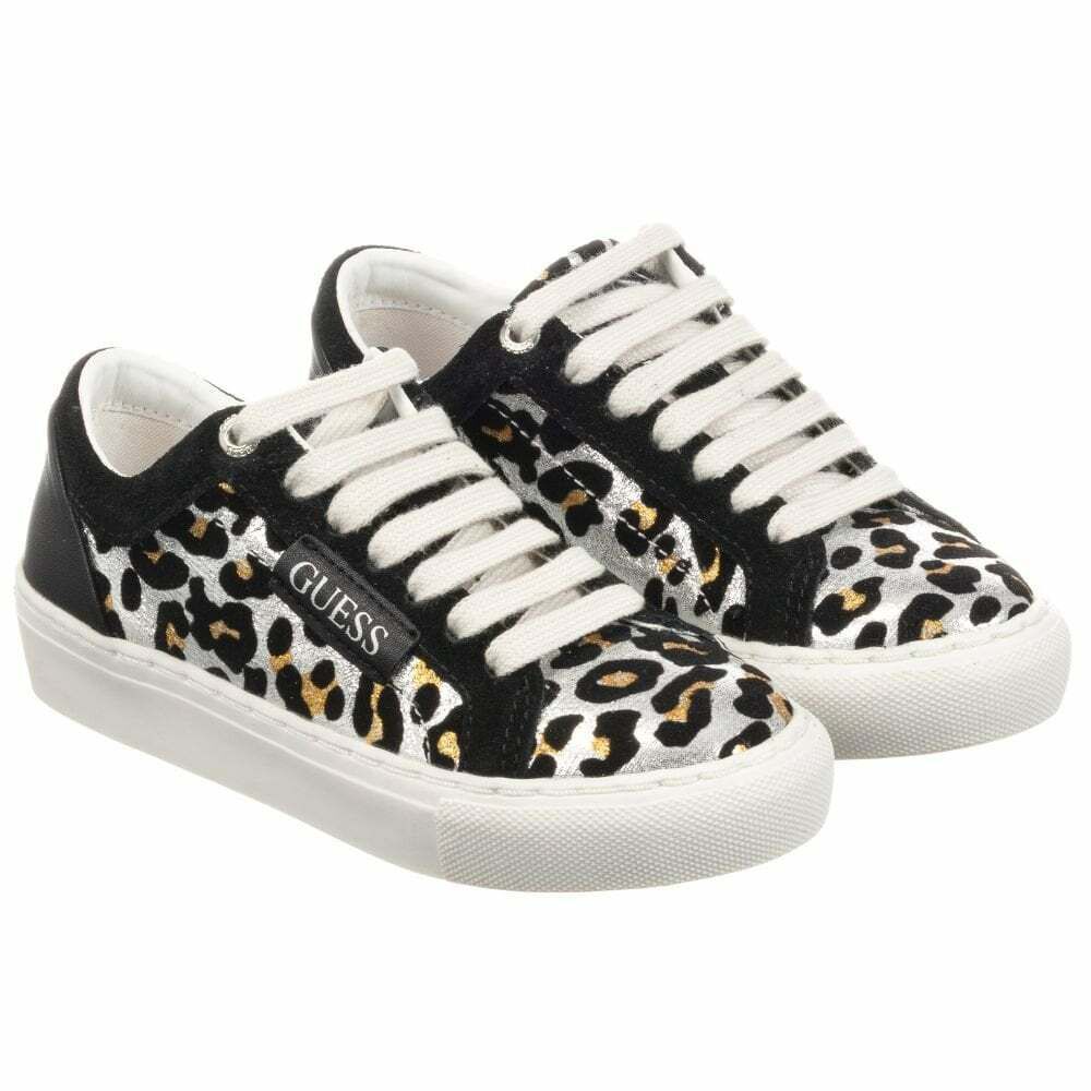 Guess Girls Leopard Print Trainers Junior Couture UAE