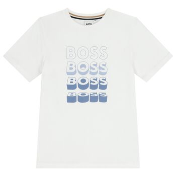 Boys White Logo T-Shirt