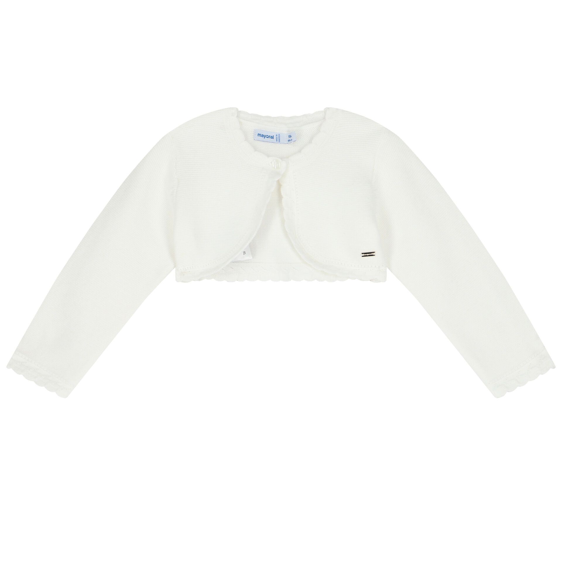 Mayoral Younger Girls Ivory Bolero Cardigan Junior Couture UAE