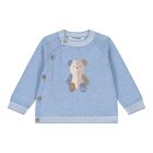 Baby Boys Blue Teddy Bear Knitted Trousers Set, 2, hi-res