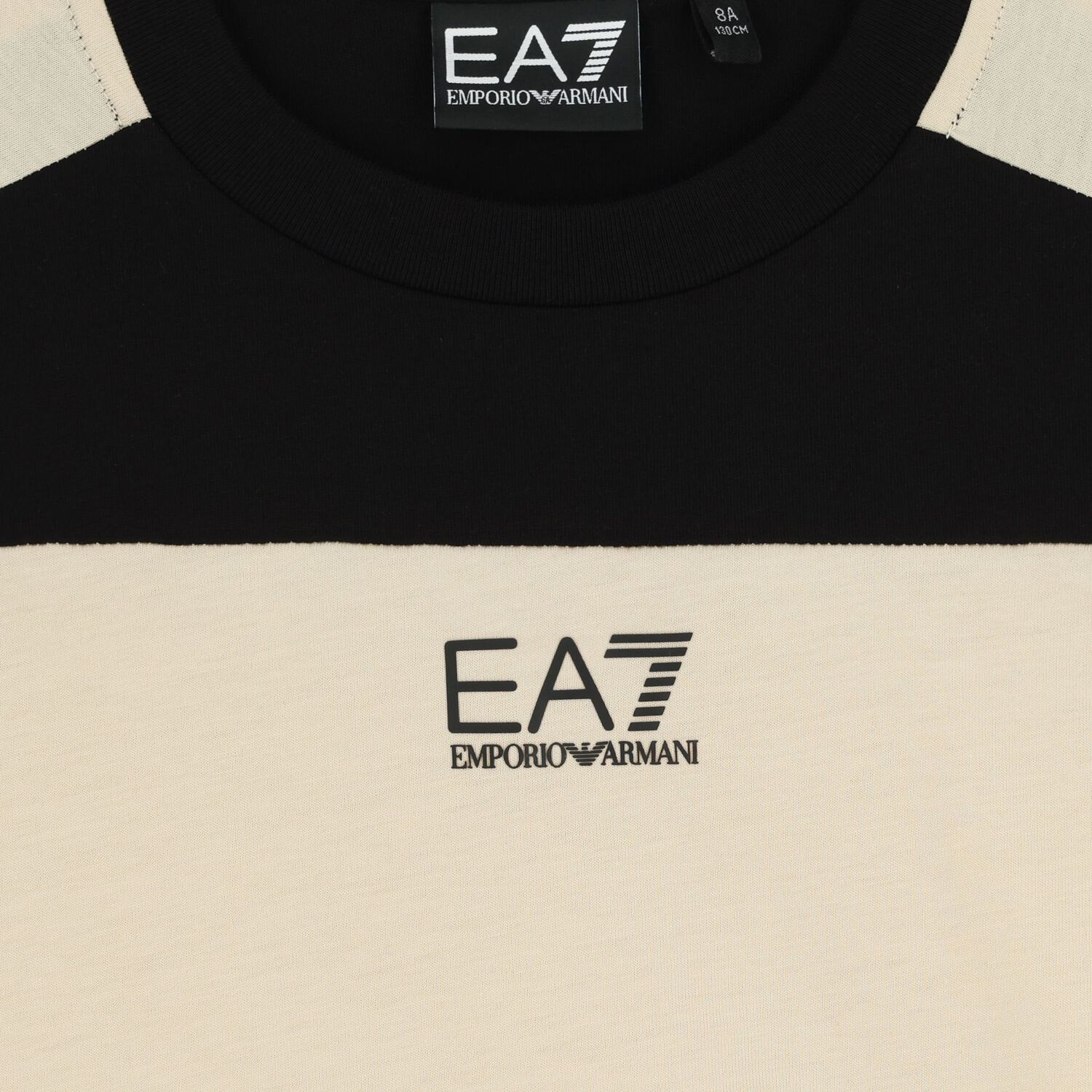 Boys Beige & Black Logo T-Shirt, 1, hi-res