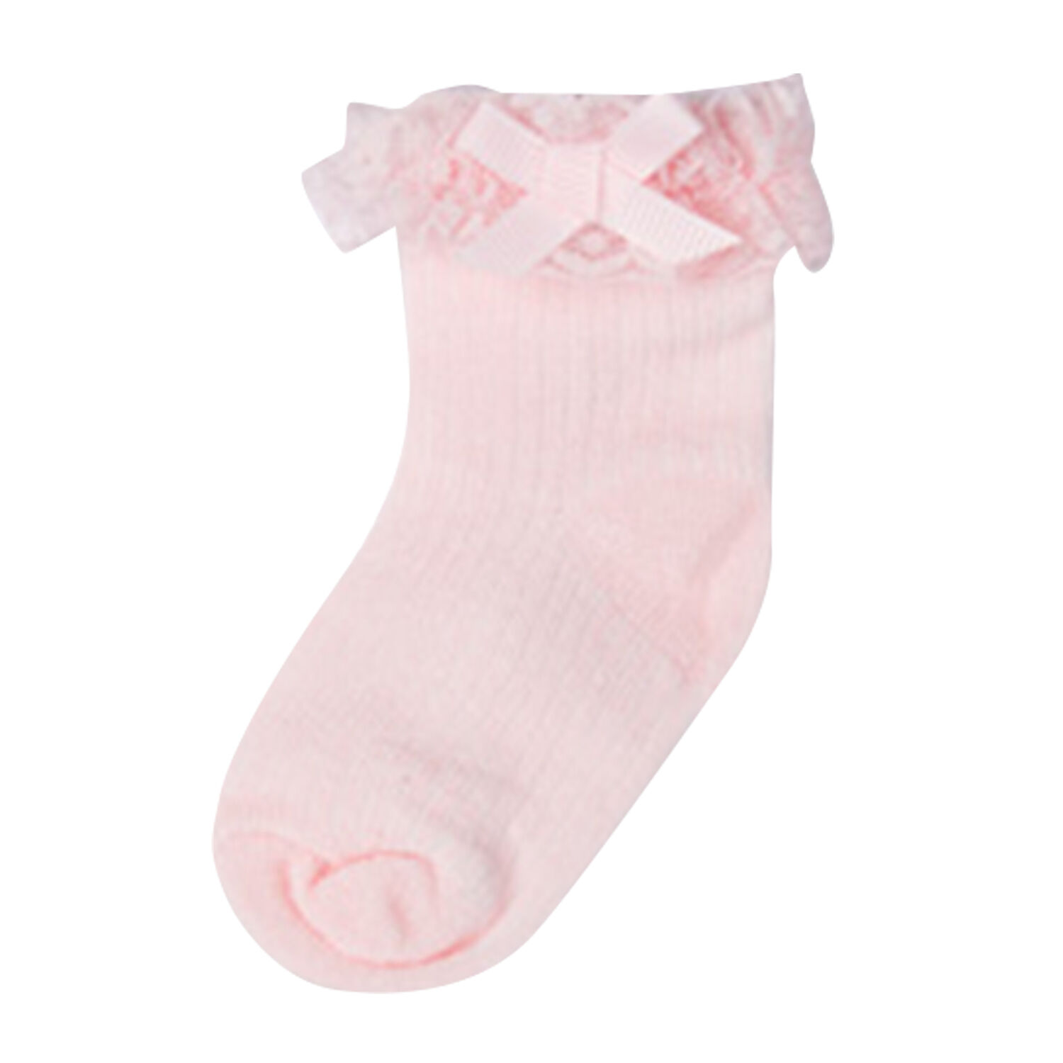 Baby Girls Pink Socks, 2, hi-res