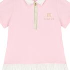 Girls Pink & Ivory Logo Dress, 2, hi-res