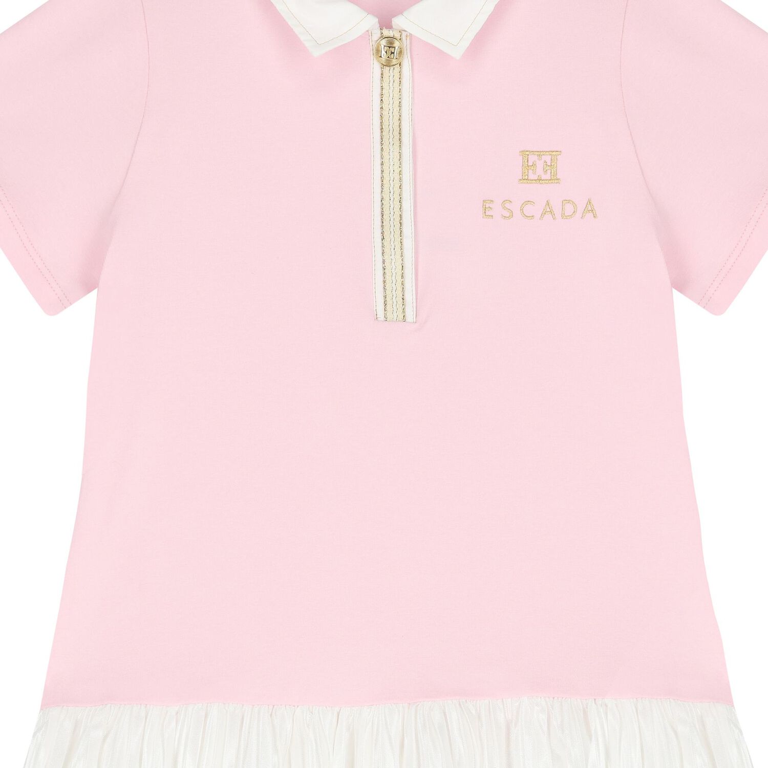 Girls Pink & Ivory Logo Dress, 2, hi-res image number null