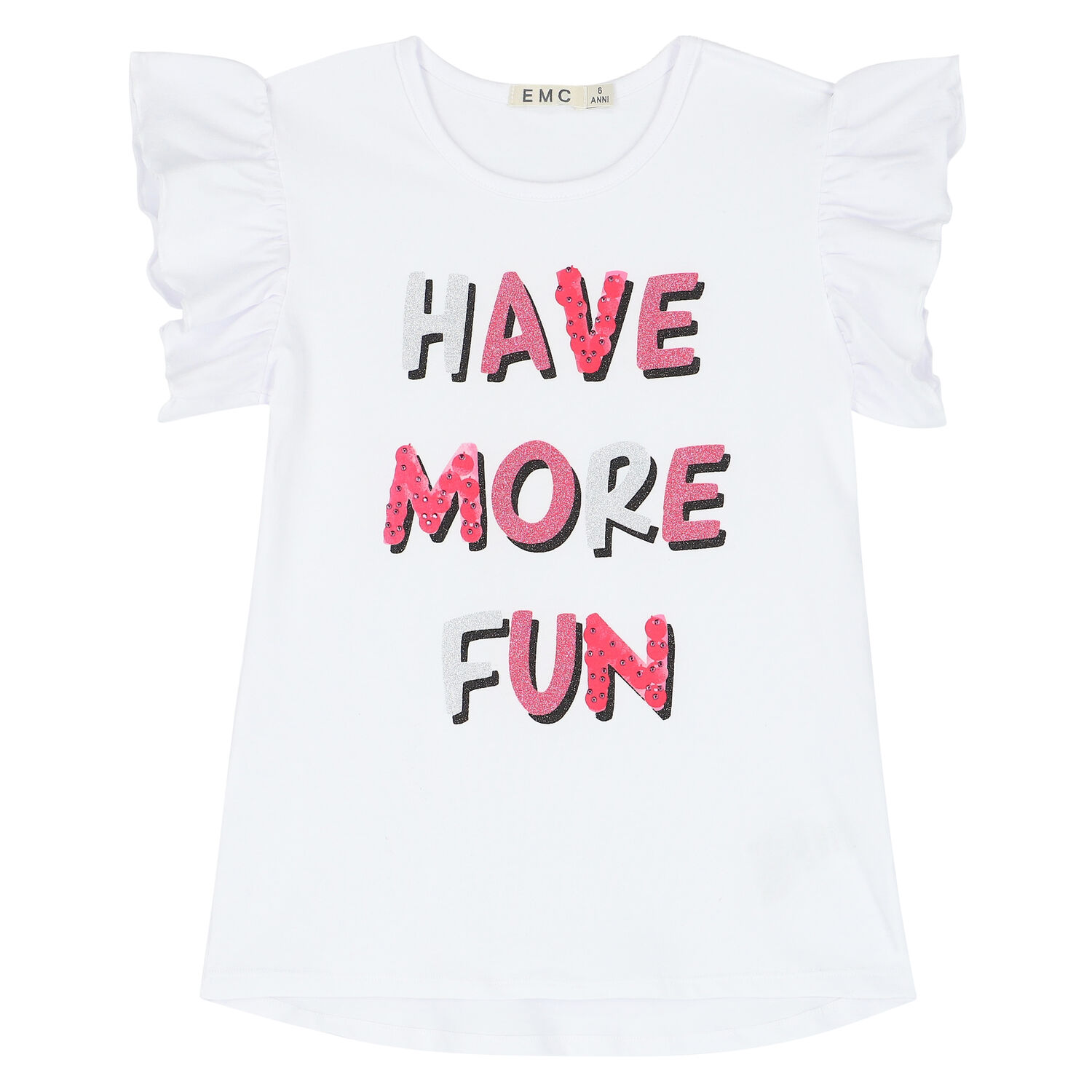 طقم شورت باللون الأبيض والزهري للبنات, 1, hi-res