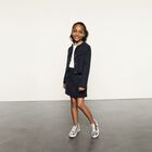 حذاء بنات رياضي بالشعار باللون الفضي , 1, hi-res