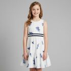 Girls White & Purple Floral Dress, 2, hi-res
