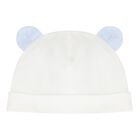 طقم هدايا ملابس أطفال قطنية باللونين العاجي والأزرق, 1, hi-res