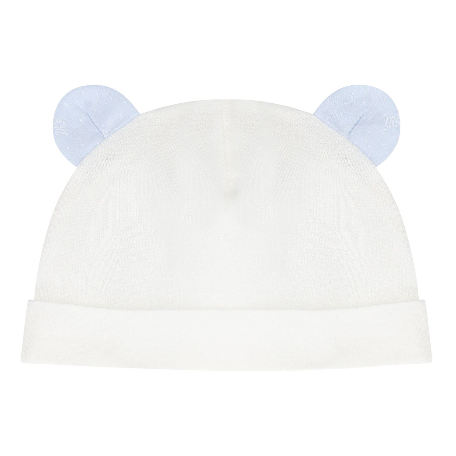 طقم هدايا ملابس أطفال قطنية باللونين العاجي والأزرق, 1, hi-res