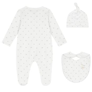White Silver Moon Babygrow Set