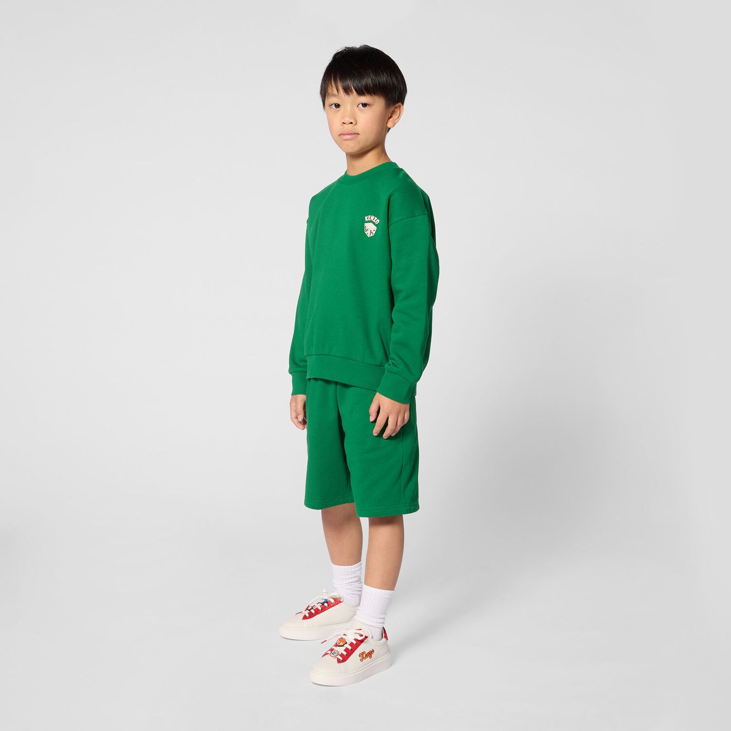 Boys Green Dice Logo Shorts, 1, hi-res