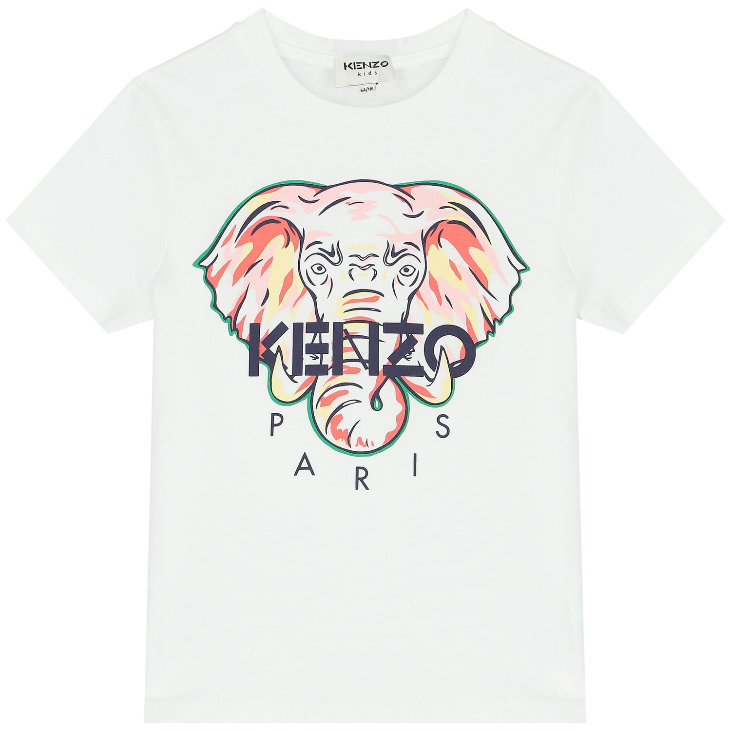 Girls White Elephant Logo T-Shirt, 1, hi-res image number null
