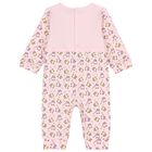 Baby Girls Pink Teddy Bear Logo Romper, 2, hi-res