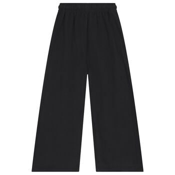 Girls Black Logo Trousers