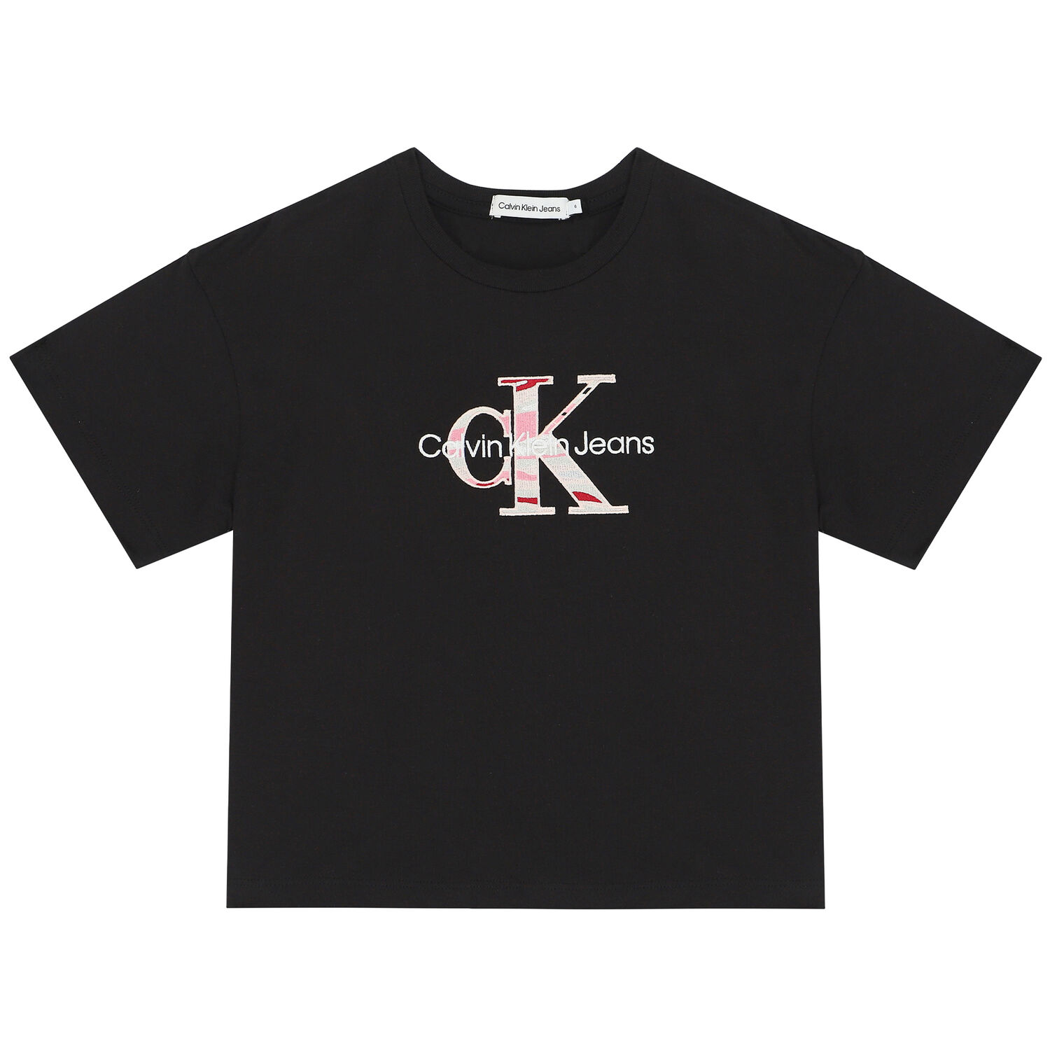 Girls Black Logo T-Shirt, 1, hi-res image number null