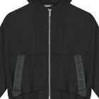 توب بنات هودى بسحاب بالشعار باللون الاسود , 1, hi-res