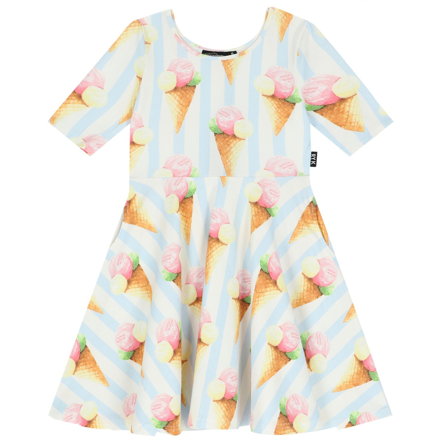Girls Multi-Coloured Ice Cream Dress, 1, hi-res image number null