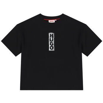 Boys Black Logo Oversized T-Shirt