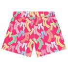 Girls Pink Bow Shorts, 1, hi-res