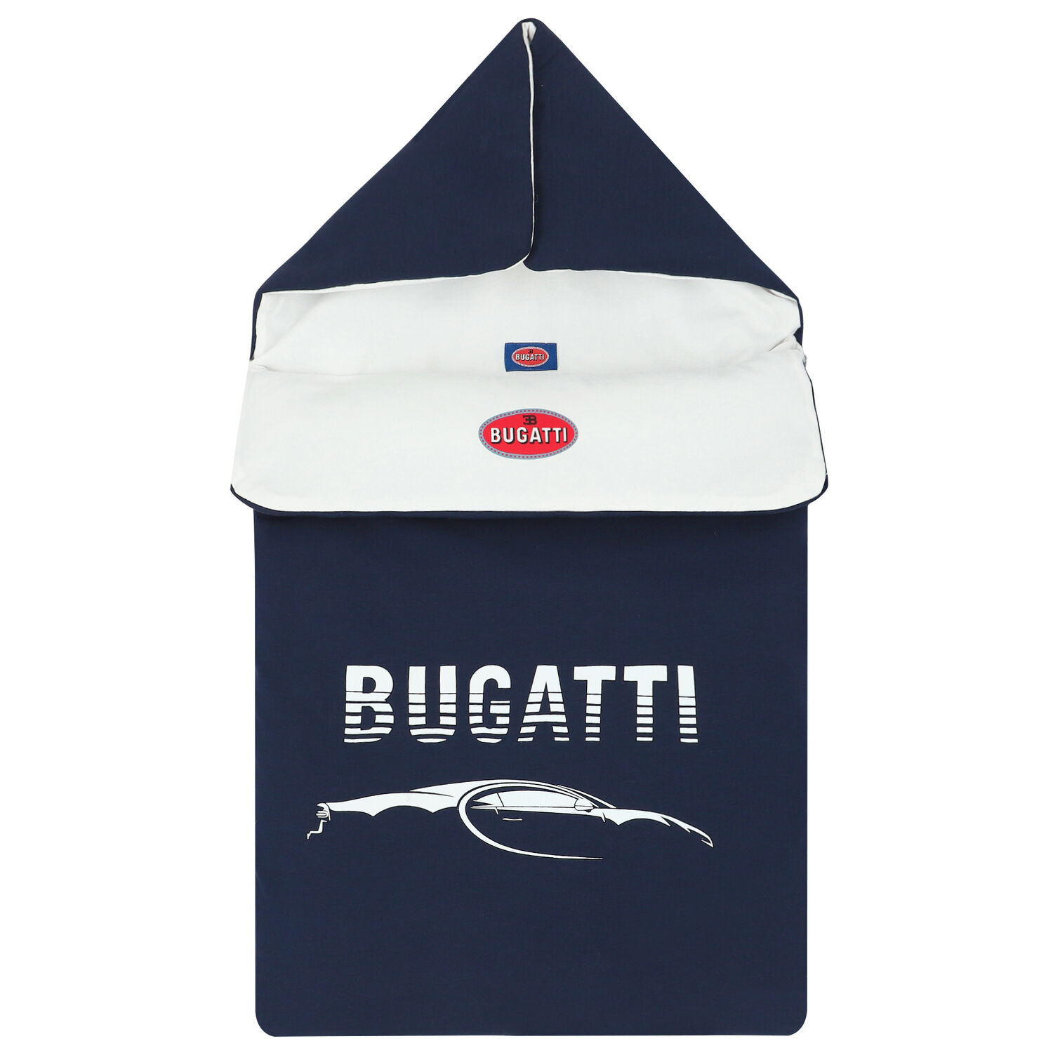 Baby Boys Navy & White Logo Nest, 1, hi-res