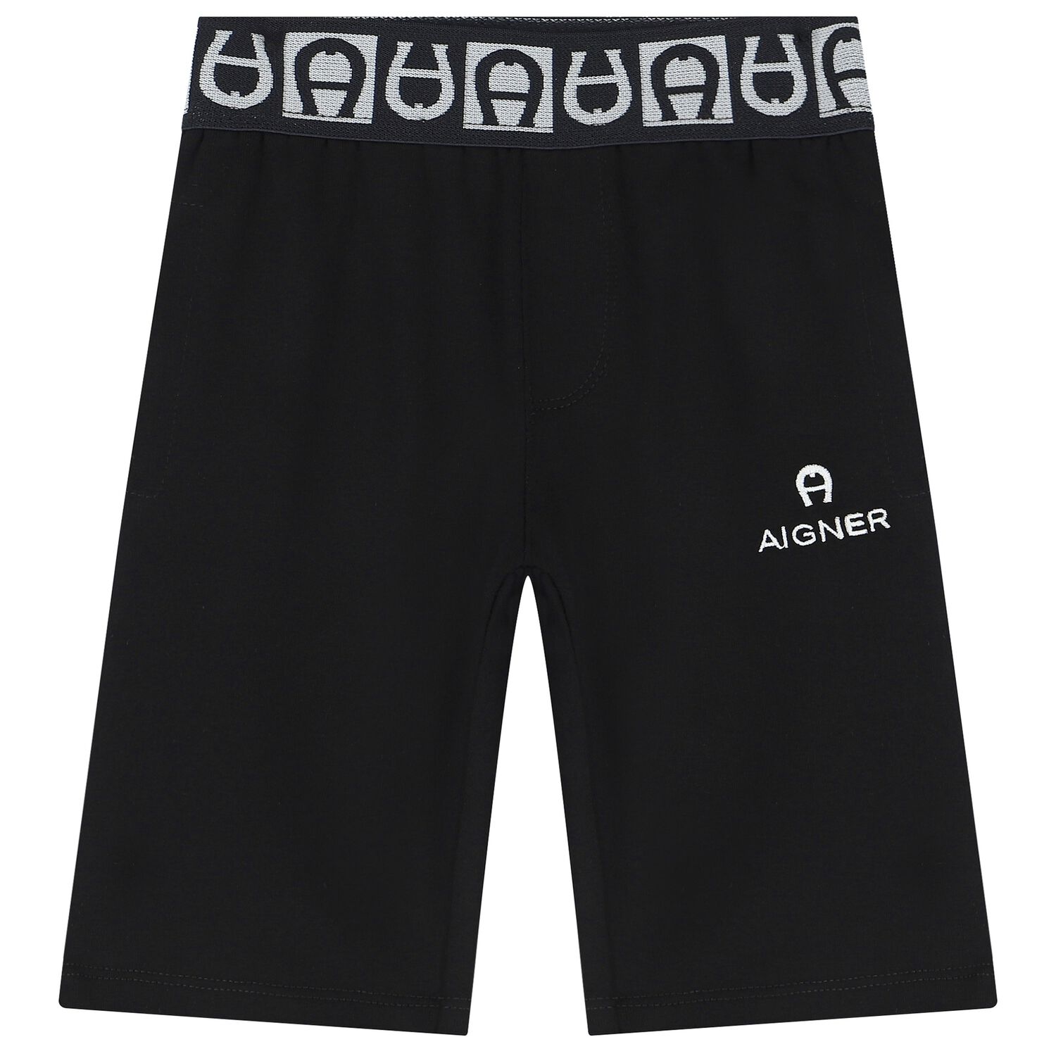Younger Boys Black Logo Bermuda Shorts, 1, hi-res image number null