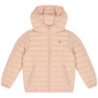 Pink Logo Puffer Jacket, 2, hi-res