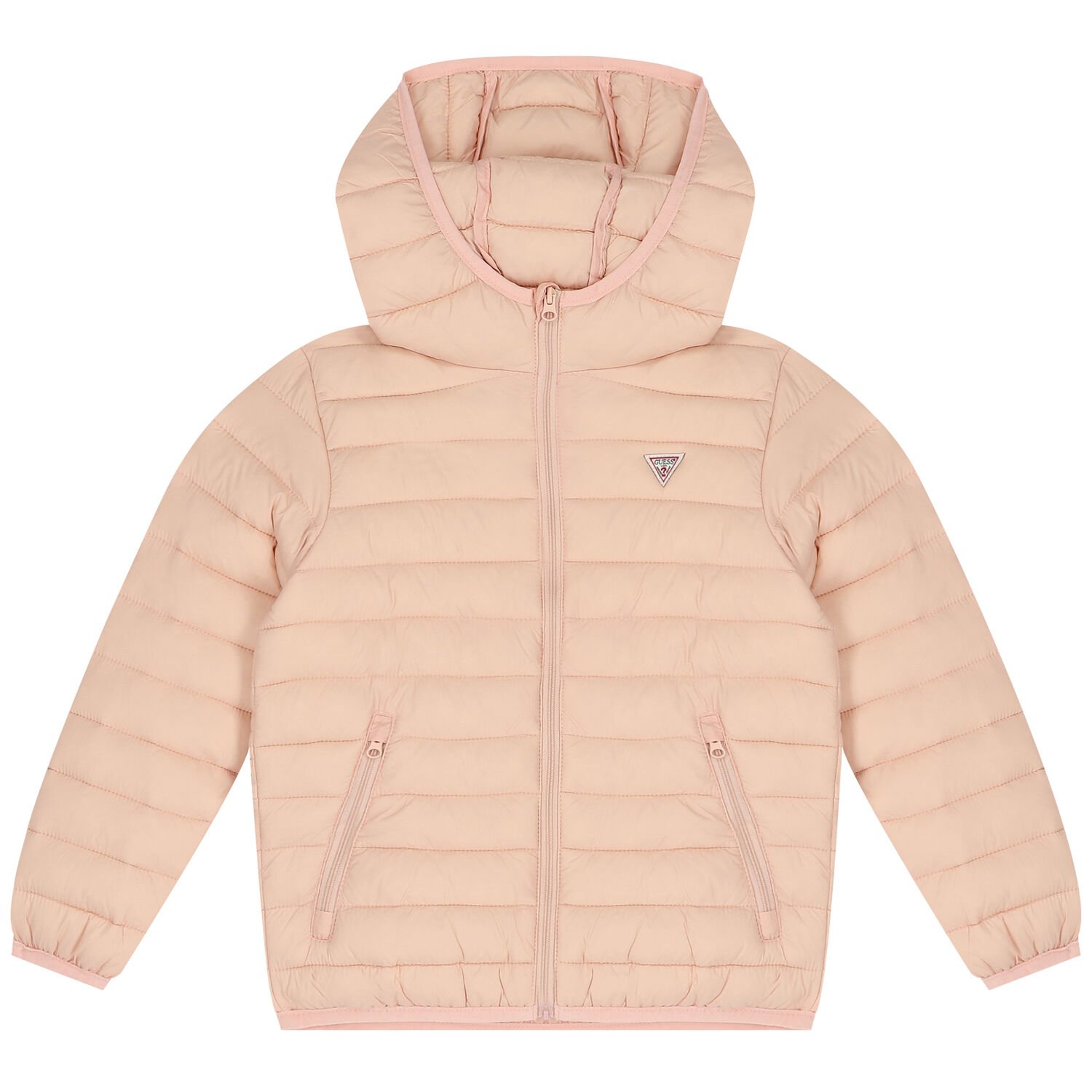 Pink Logo Puffer Jacket, 2, hi-res