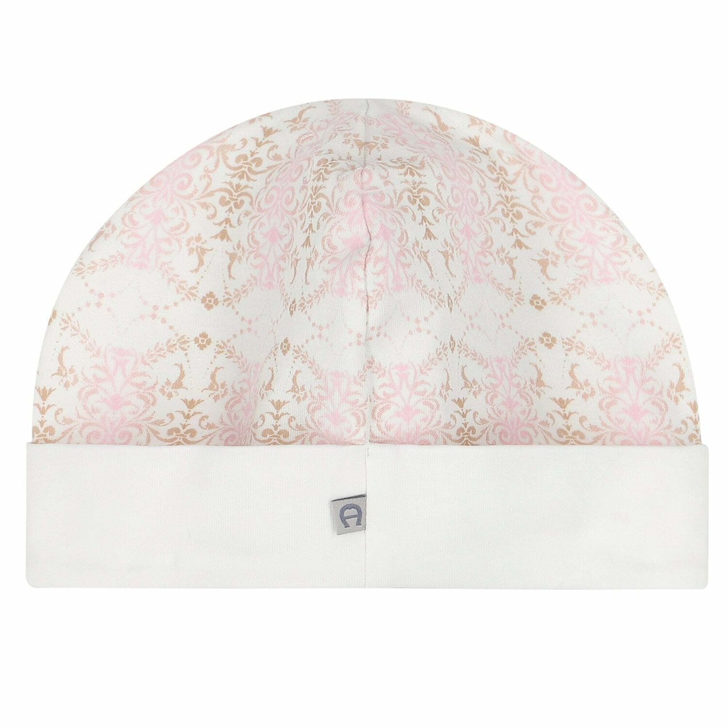Baby Girls White & Pink Logo Hat, 1, hi-res image number null