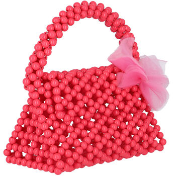 Girls Pink Beaded Handbag