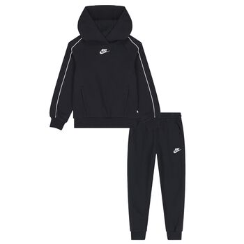 Nike Kids Boys Black Swoosh Logo Tracksuit, 1 Boys Black Swoosh Logo Tracksuit