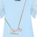 Girls Blue Logo Bag Dress, 2, hi-res