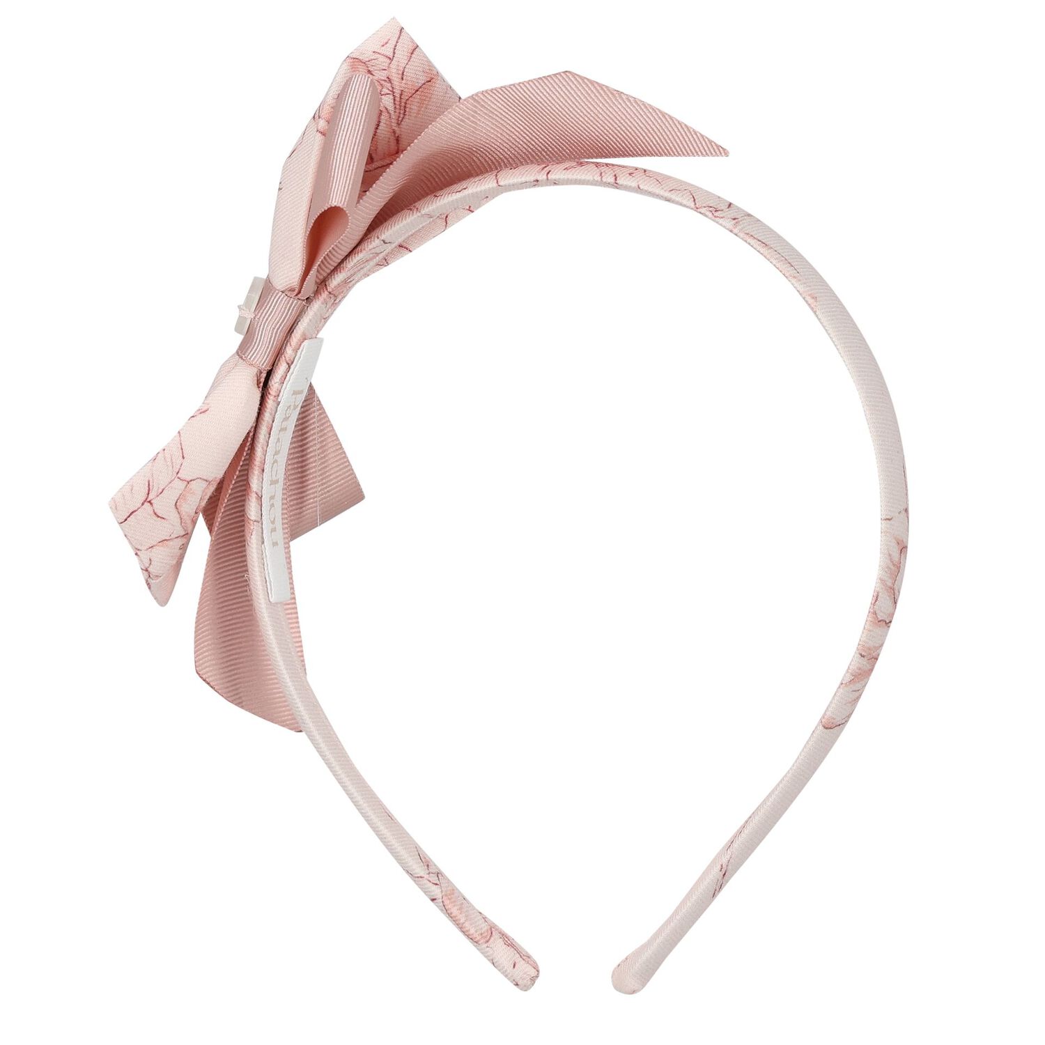 Girls Pink Bow Headband, 1, hi-res