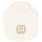 Ivory & Gold Logo Baby Bib, 1, hi-res