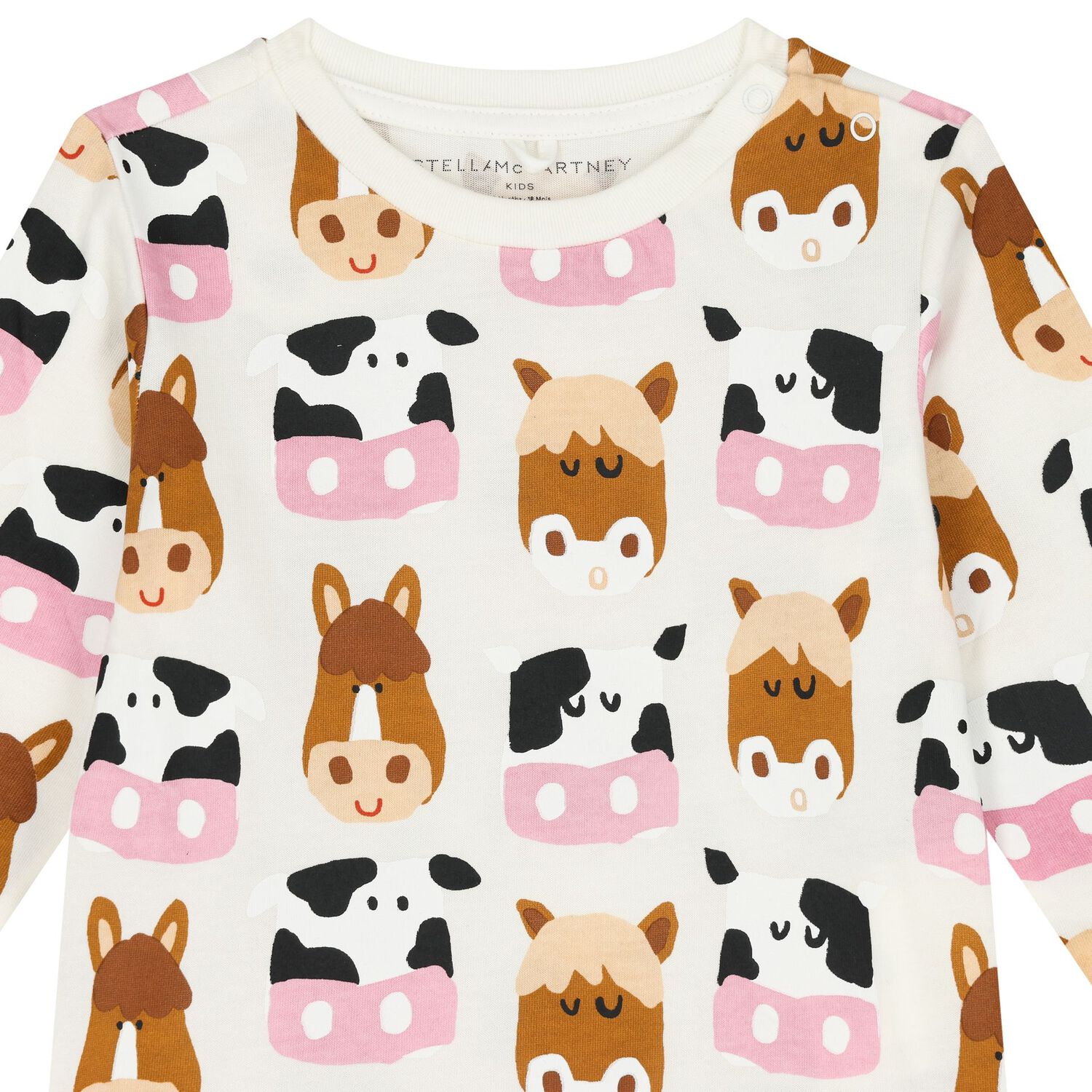 Younger Boys Ivory Animals Long Sleeve Top, 1, hi-res image number null