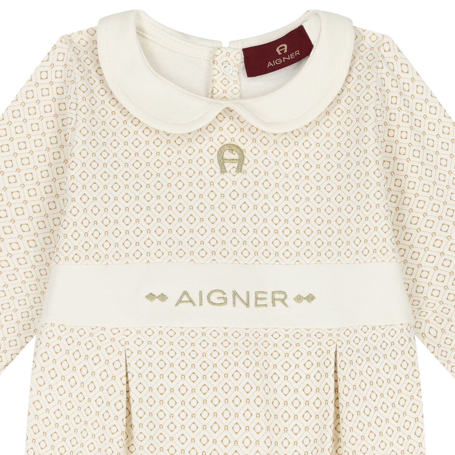 طقم أفرول بالشعار باللون العاجي, 1, hi-res image number null