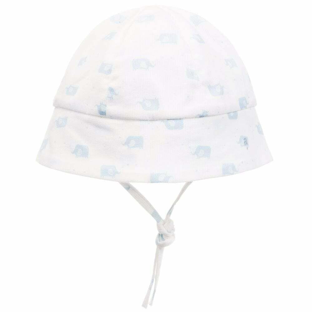 Absorba Baby Boys Blue White Sun Hat Junior Couture UAE