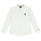 قميص أولاد بالشعار باللون الأبيض, 1, hi-res