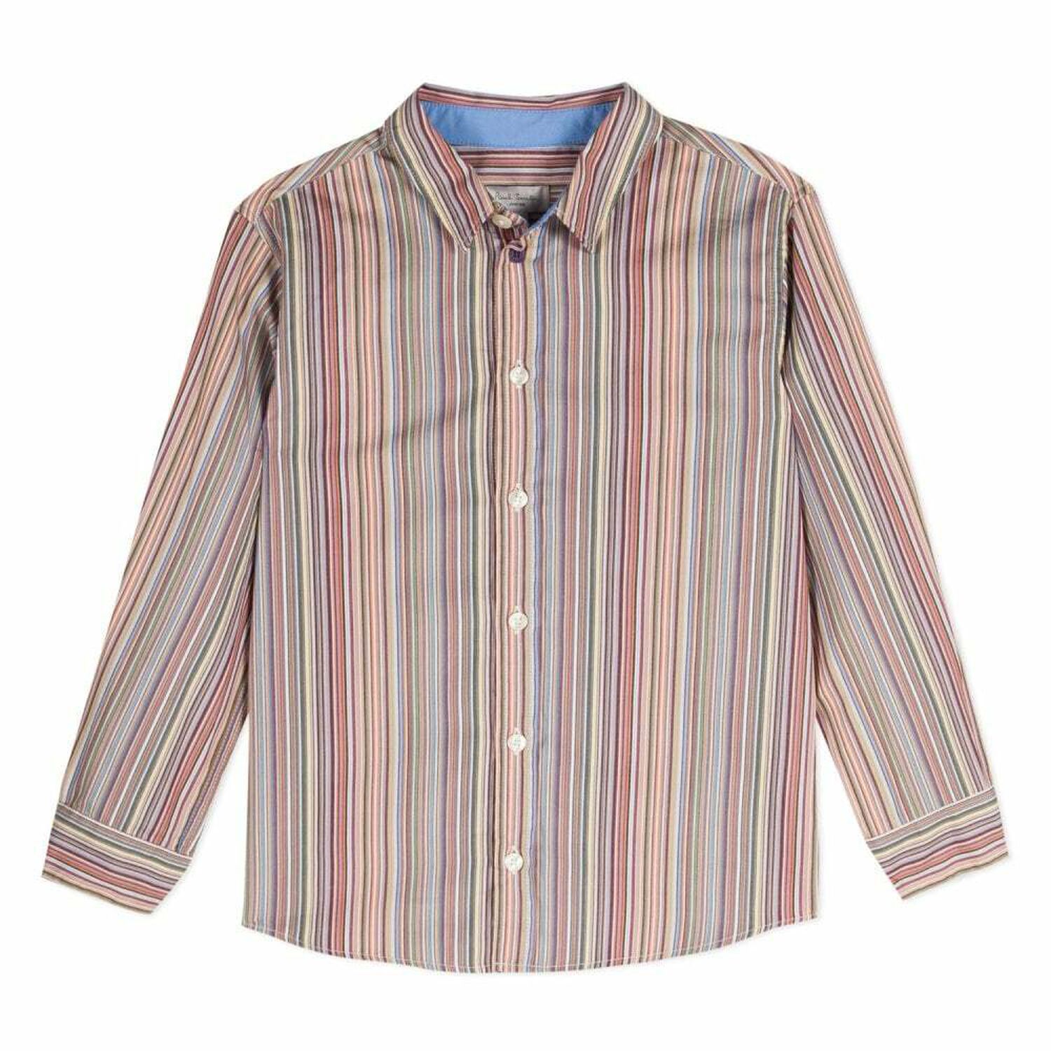 Boys Striped Mini Me Cotton Shirt, 1, hi-res