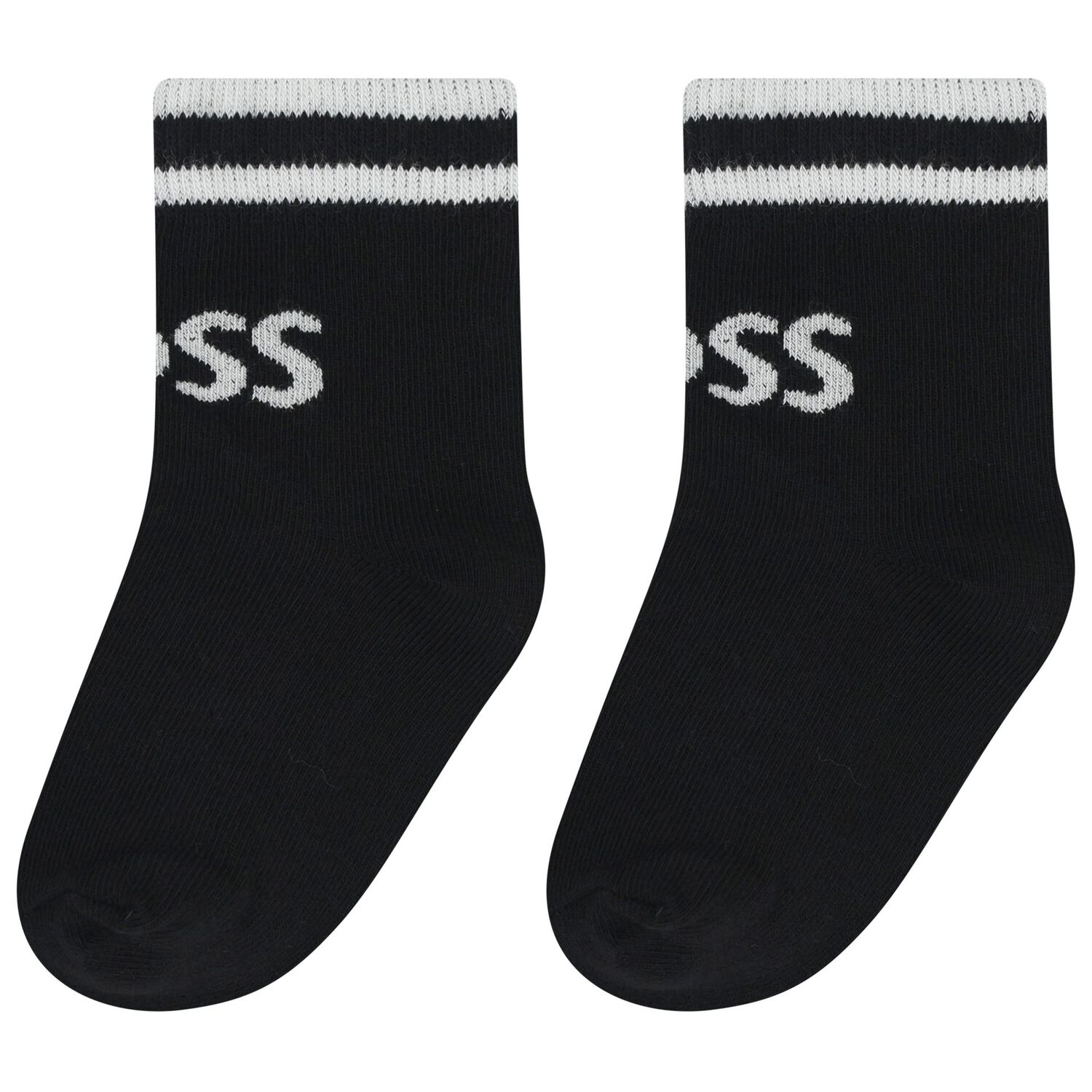 Baby Boys White, Black & Beige Logo Socks ( 3-Pack ) , 1, hi-res