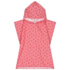 Girls Pink Crab Hooded Towel, 1, hi-res
