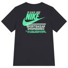 Boys Black Logo T-Shirt, 1, hi-res